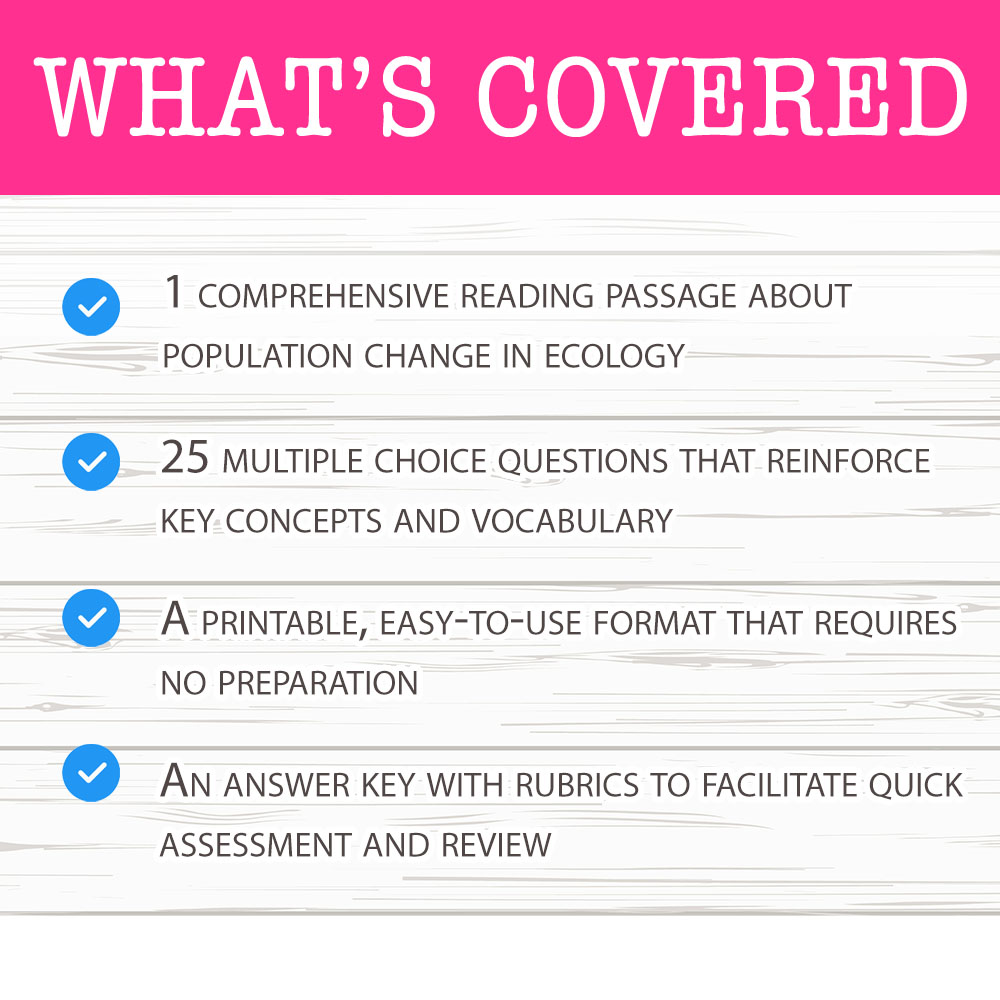 Grade 7 Science worksheet worksheet — Grade 7 Science — Population Change Worksheet for Mastery — page 2