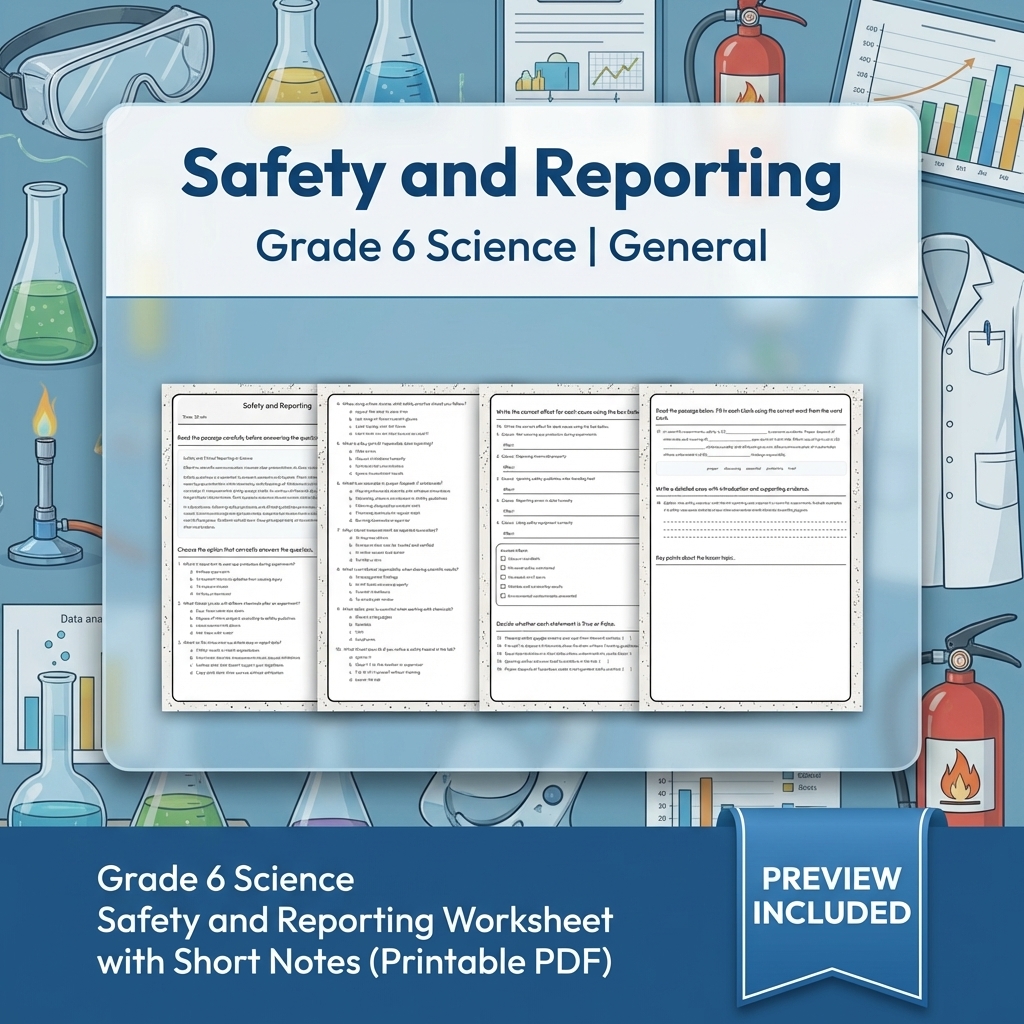 Grade 6 Science Lesson Group | Comprehensive Worksheets & Activities — included worksheet 5
