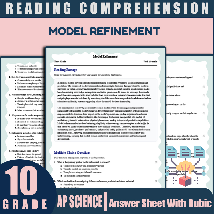 Grade 10 Science reading worksheets worksheet — Grade 10 Science Reading Worksheets | Model Refinement Practice PDF (Answe…