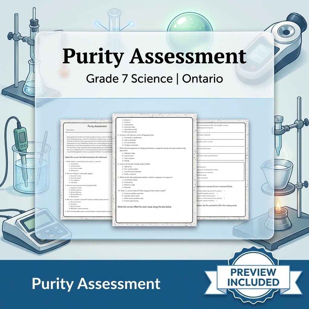 Grade 7 Science Full Year Bundle | Ecosystems & Heat Transfer — included worksheet 42