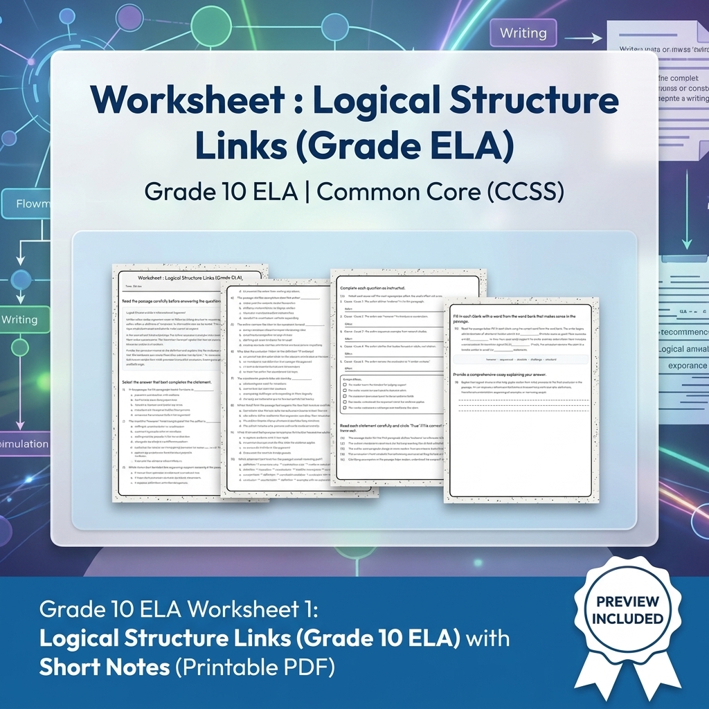 Grade 10 Source Integration & Writing Skills ELA Full-Year Bundle (CCSS) — included worksheet 35