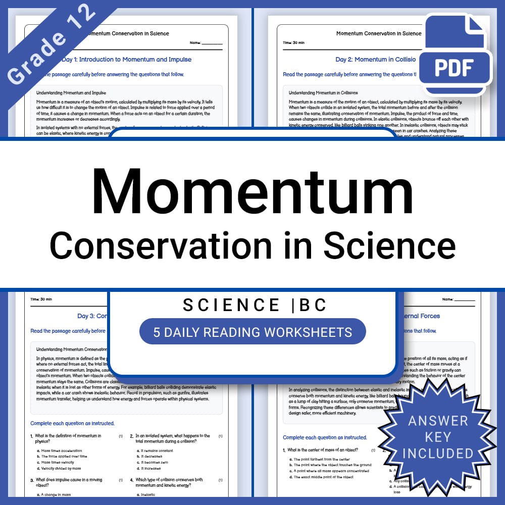 Grade 12 Science Lesson Group | Physics, Energy, Waves & Electromagnetism — included worksheet 12