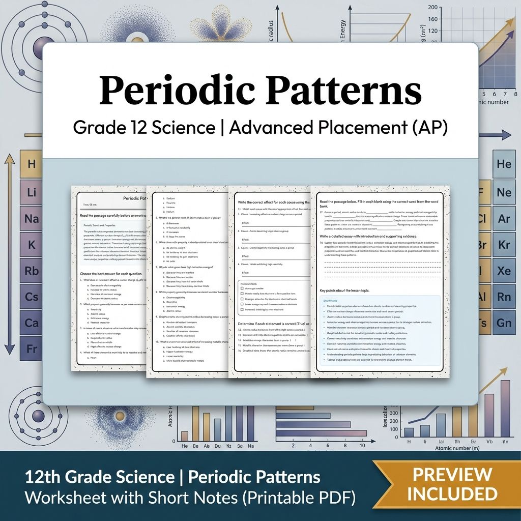 Grade 12 Science Worksheet Bundle – Physics & Biology Topics (PDF Collection) — included worksheet 45