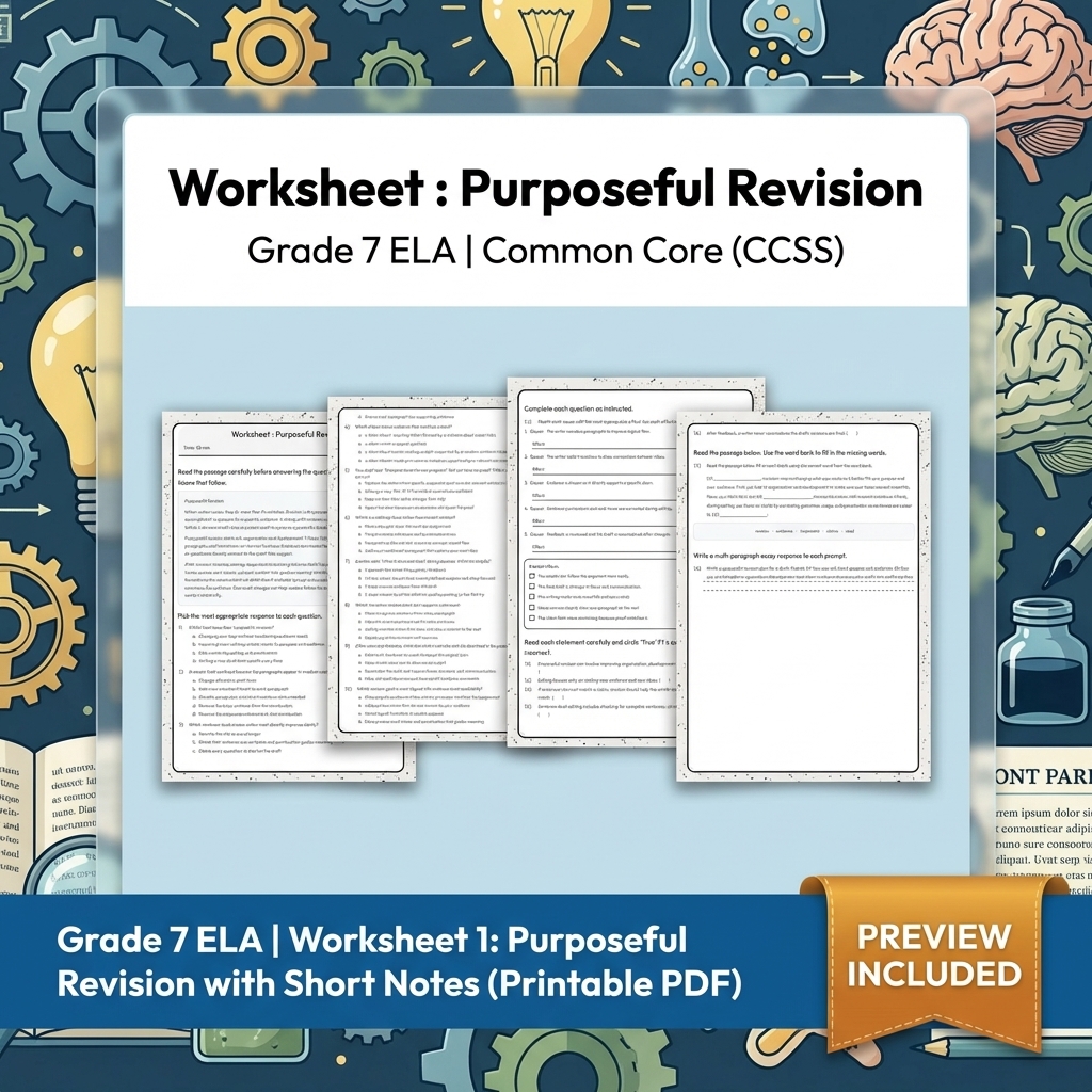 Grade 7 Writing Routinely ELA Full-Year Bundle – Common Core (CCSS) — included worksheet 32