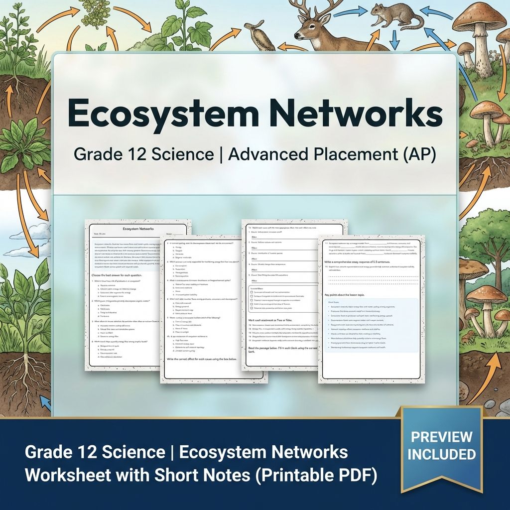 Grade 12 Science Worksheet Bundle – Physics & Biology Topics (PDF Collection) — included worksheet 46