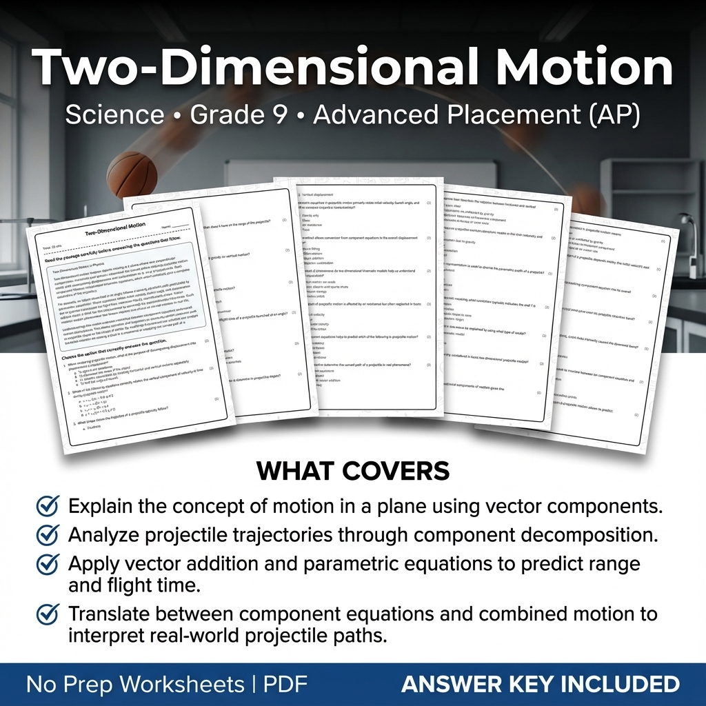 Grade 9 Science Worksheets Bundle | Physics, Earth Science & Biology  — included worksheet 37