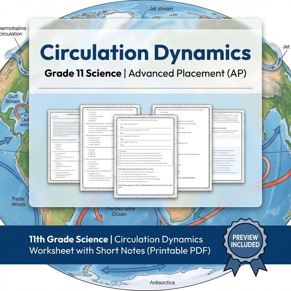 Grade 11 Science Unit Bundle | Earth Systems & Climate Change Worksheets — included worksheet 8