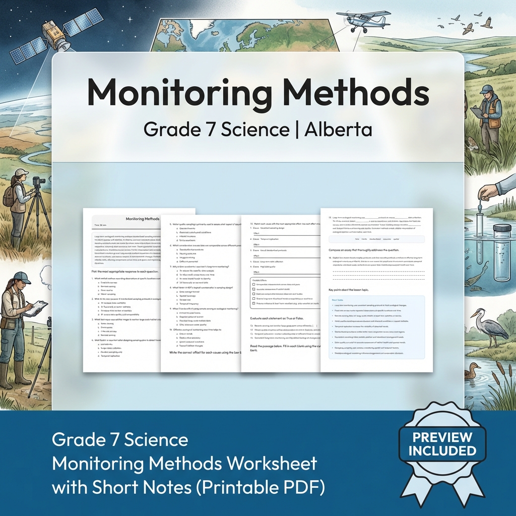 Grade 7 Science | Interactions & Ecosystems UNIT Bundle – Alberta Curriculum — included worksheet 14