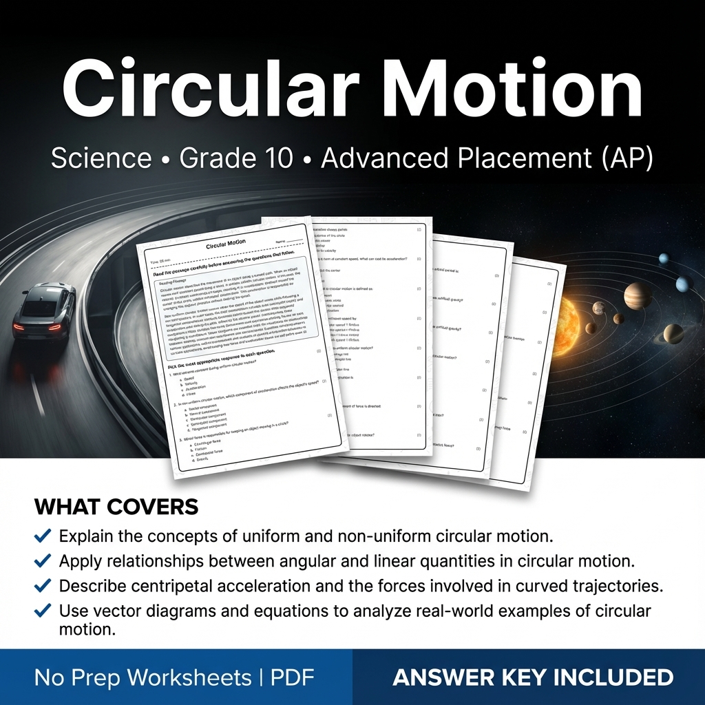Grade 10 Science Worksheet Bundle – Physics, Biology & Earth Science PDF — included worksheet 47