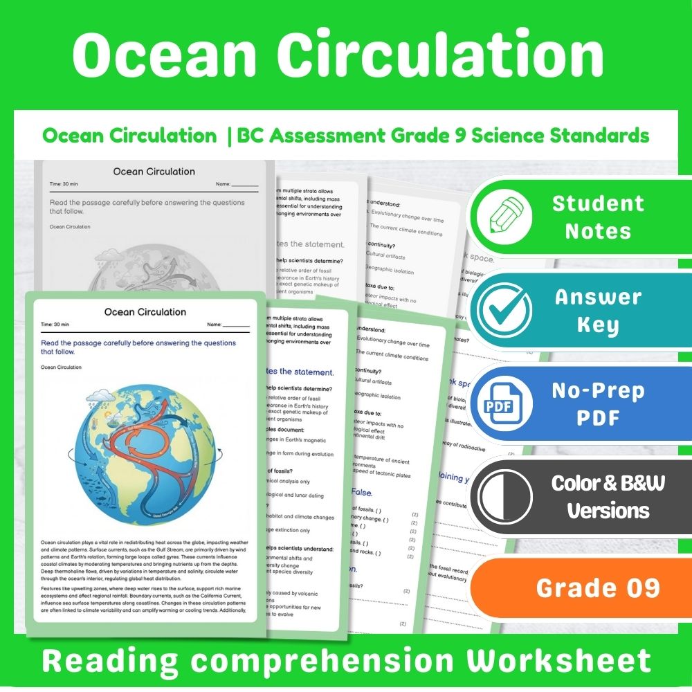 Grade 9 Science Mini Bundle – Earth & Space Assessment & Activities — included worksheet 14
