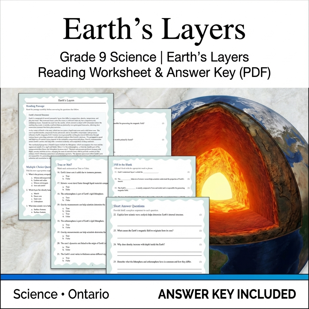 Grade 9 Science Bundle – Comprehensive NGSS-aligned Activities & Answer Keys — included worksheet 51