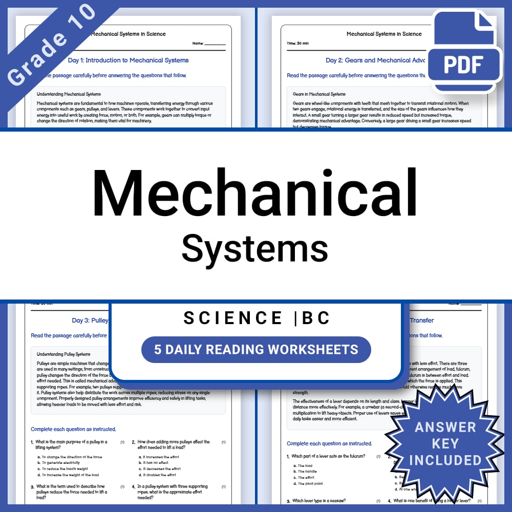 Grade 10 Science Full Year Curriculum Bundle | Physics, Genetics & Core Concepts — included worksheet 45