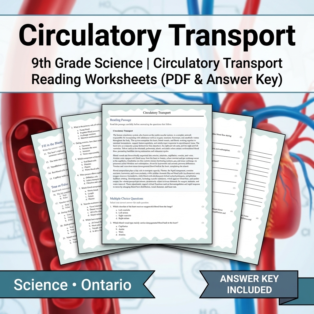 Grade 9 Science Unit Bundle | Human Body Systems & Cell Functions  — included worksheet 13