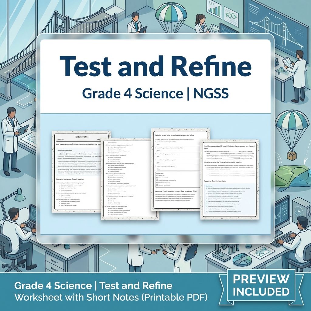 Grade 4 Science Worksheet Pack | NGSS-Aligned Energy, Weather & Structures — included worksheet 10