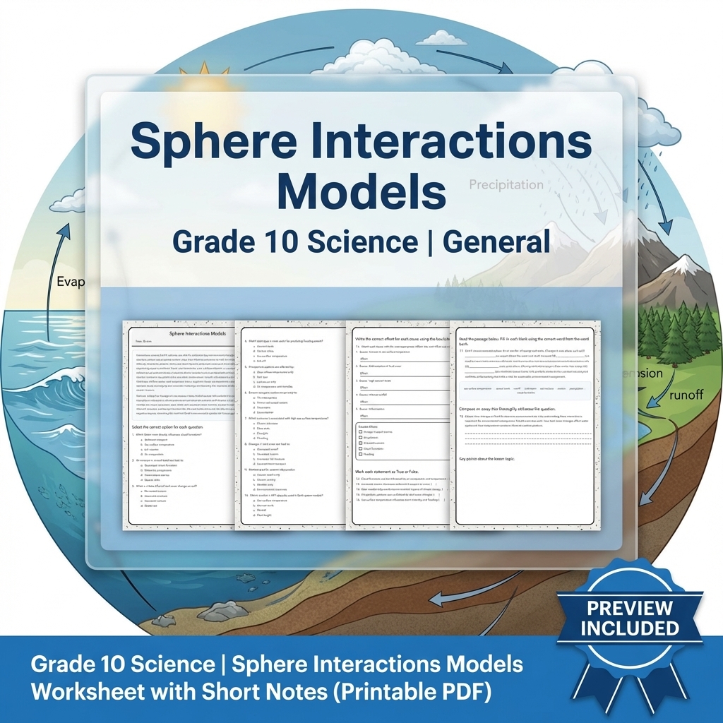 Grade 10 Science Modeling & Evidence Reasoning Full-Year Bundle | General — included worksheet 30