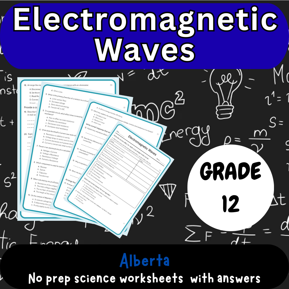Grade 12 Science science 1 worksheet — Grade 12 Science | Electromagnetic Waves Worksheet (PDF) - Alberta Standards