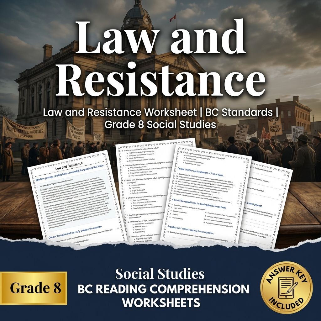 Grade 8 Social Studies | Indigenous Rights & Government Policies Bundle  — included worksheet 4