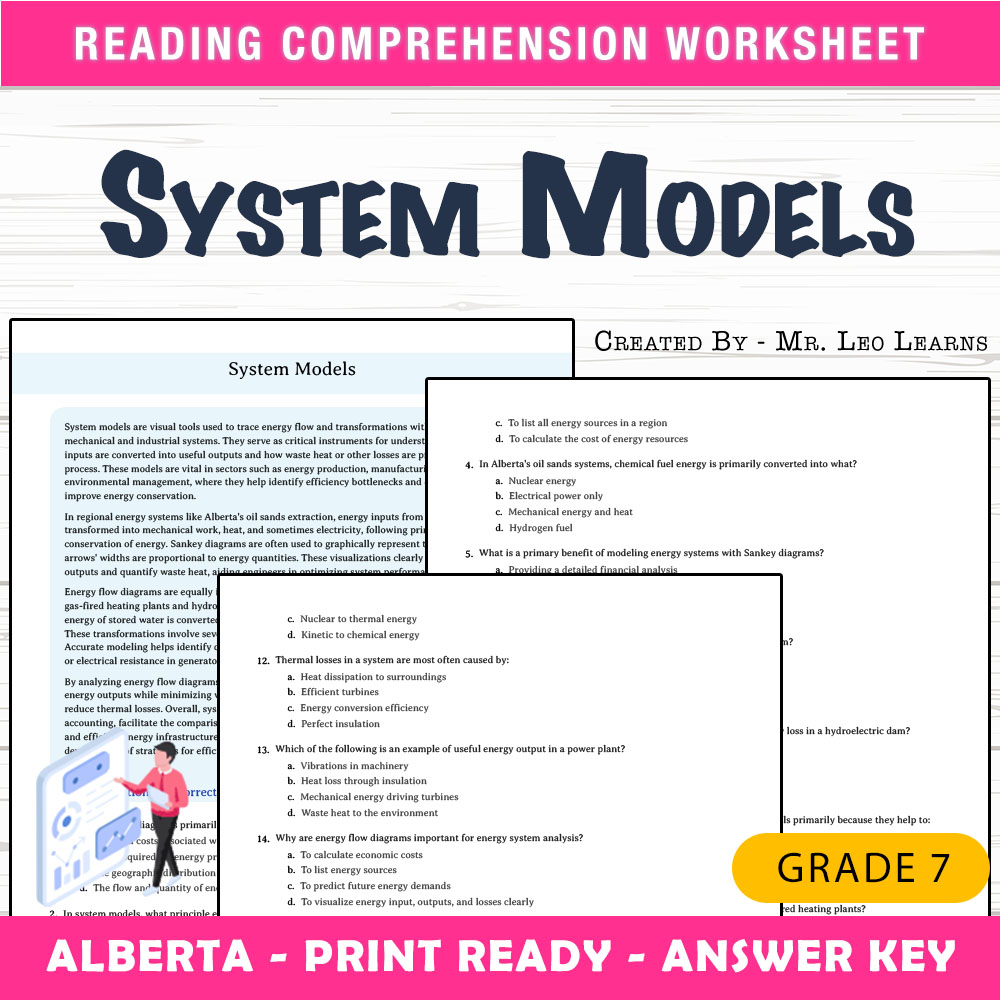 Grade 7 Science worksheet mcq paper worksheet — Grade 7 Science — System Models Worksheet MCQ Paper for Mastery — page 1