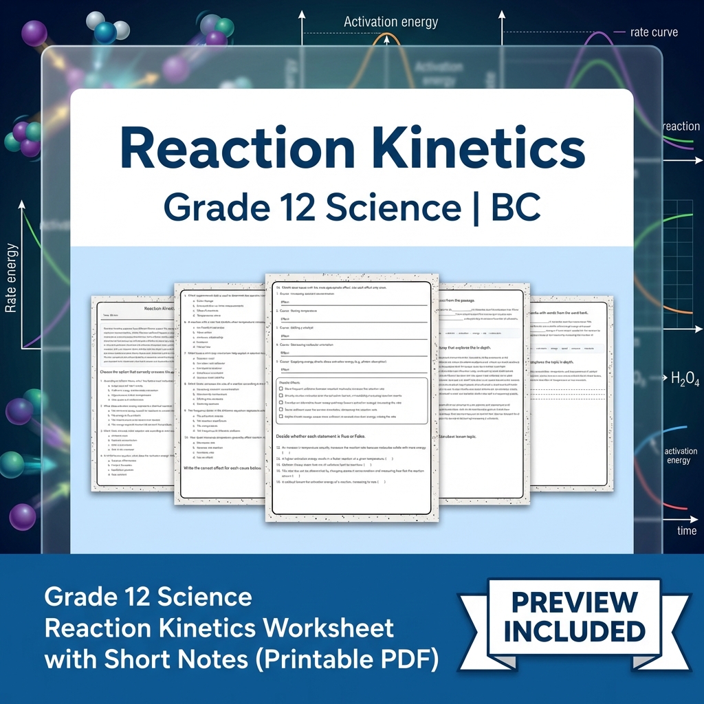 Grade 12 Science Full Year Bundle | Thermochemistry, Earth Systems, Genetics — included worksheet 44