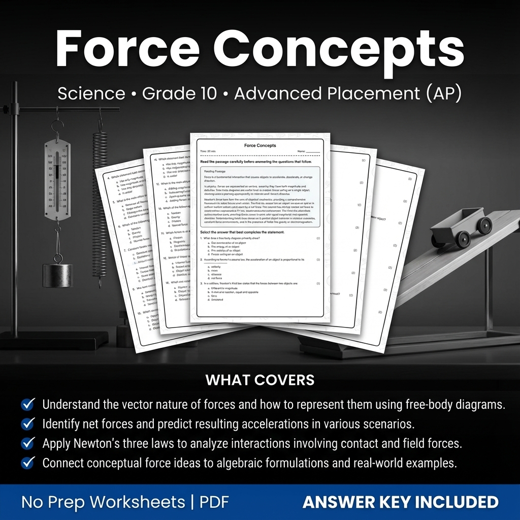Grade 10 Science Worksheet Bundle – Physics, Biology & Earth Science PDF — included worksheet 48