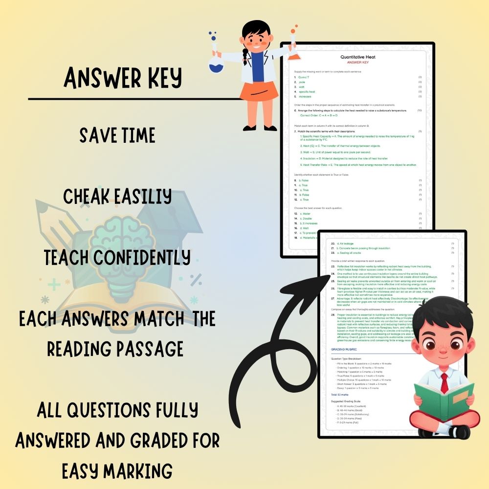 Grade 7 Science worksheet worksheet — Grade 7 Science | Quantitative Heat Worksheet (PDF ) – Ontario Standards — page 3