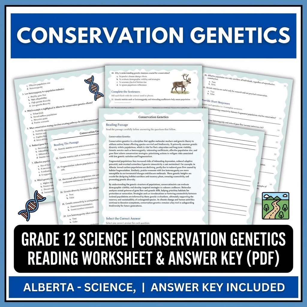 Grade 12 Science UNIT Bundle: Molecular Genetics, Evolution & Ecology Activities — included worksheet 14