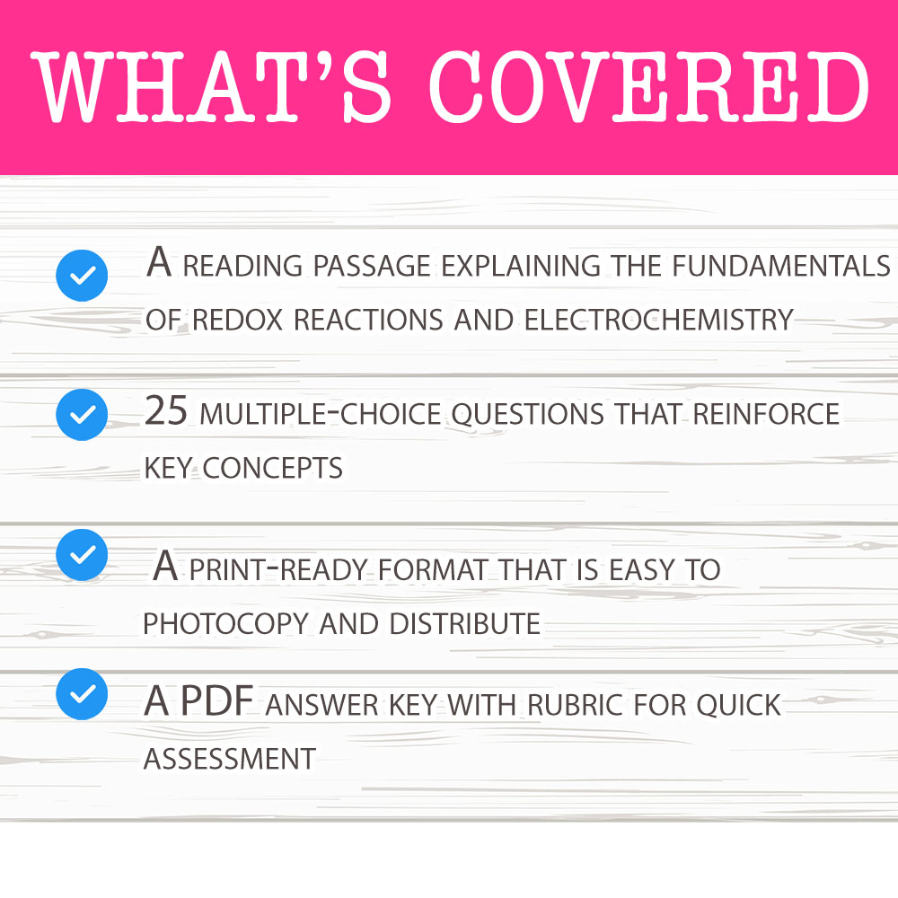 Grade 11 Science worksheet mcq paper worksheet — Grade 11 Science — Redox and Electrochemistry Worksheet MCQ | PDF + Answe…