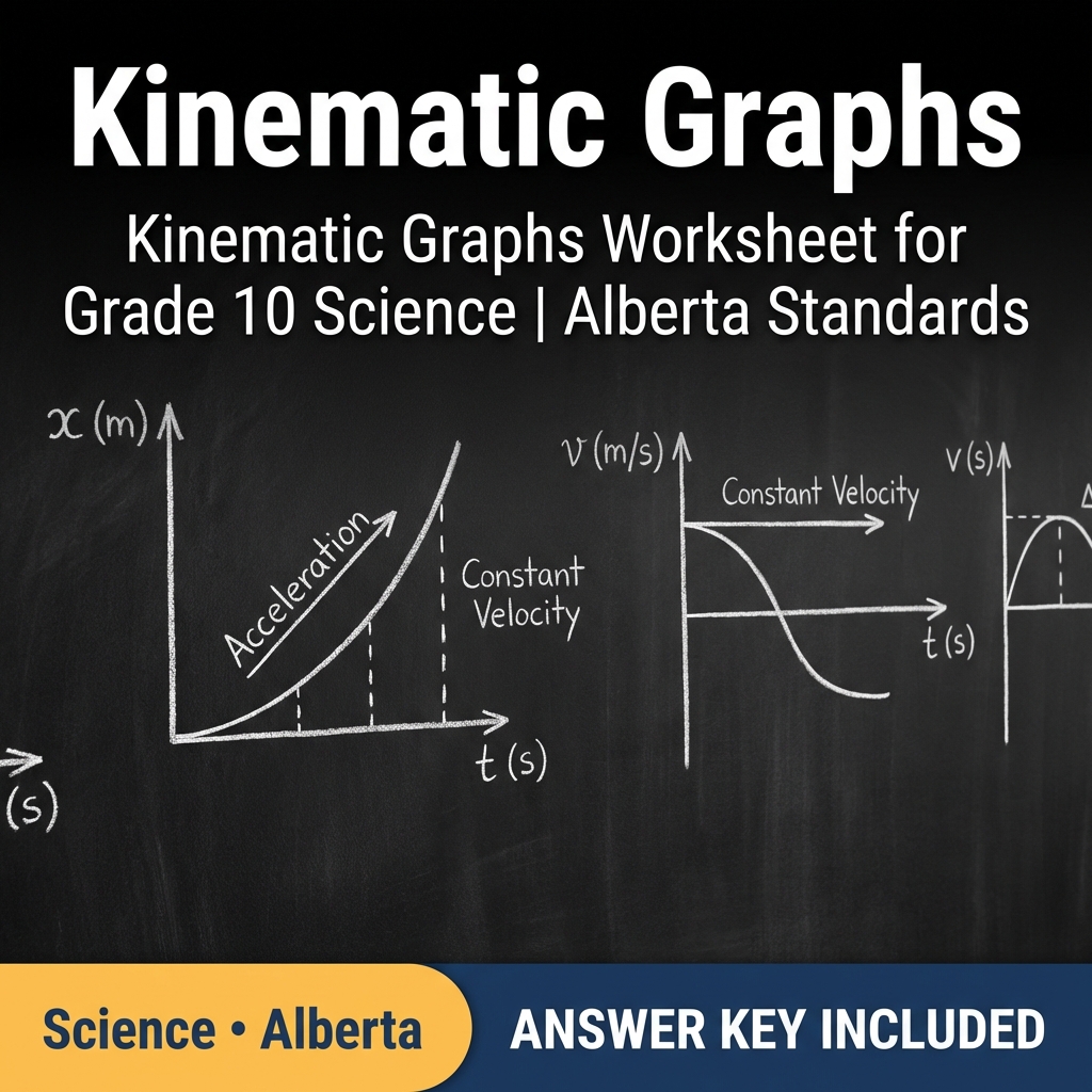 Kinematic Graphs Worksheet for Grade 10 Science | Alberta Standards