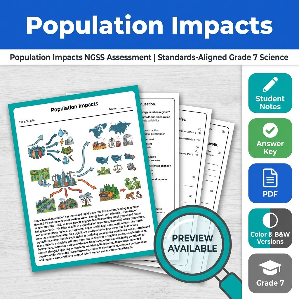 Grade 7 Science Full Year Bundle | NGSS Assessment Worksheets & Resources — included worksheet 38