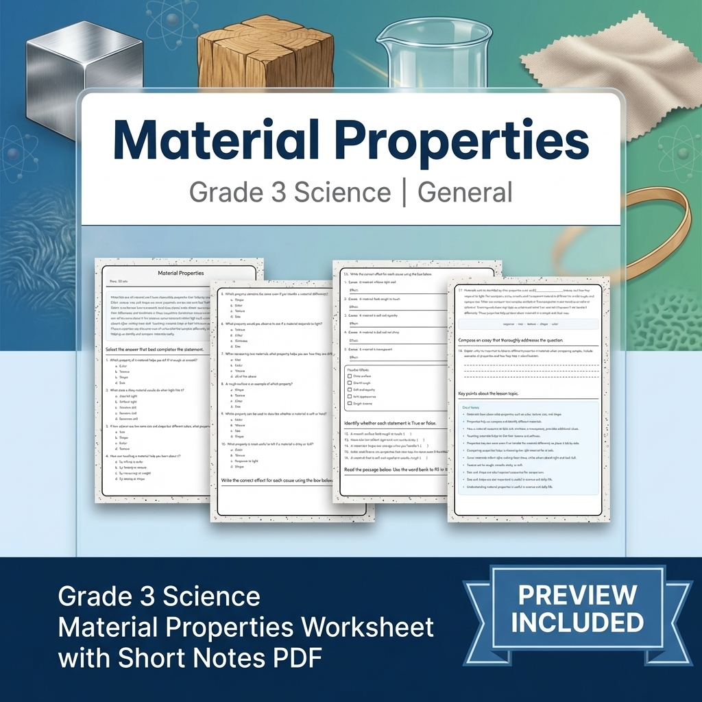 Grade 3 Science Full Year Bundle | Comprehensive Curriculum Resources — included worksheet 31