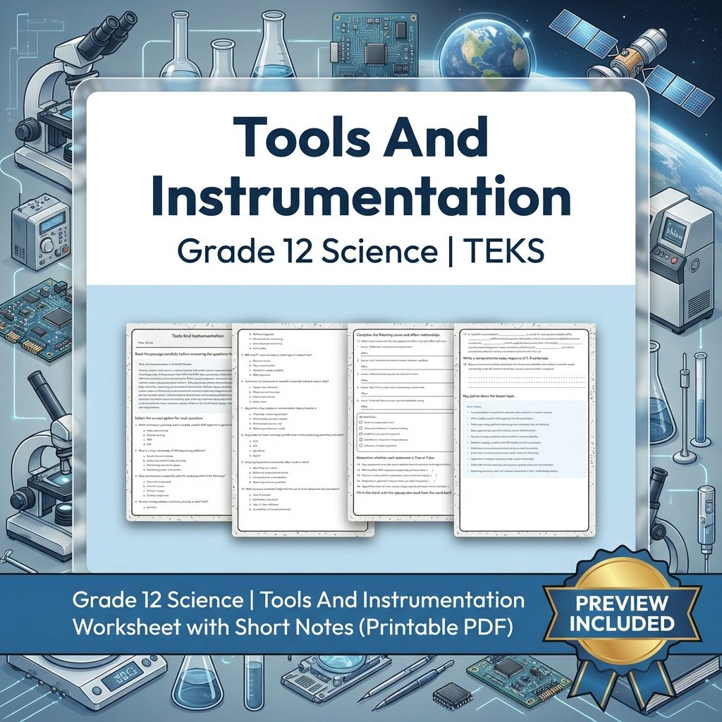 Grade 12 Science Workbook Bundle – Environmental, Genetics, Space & More — included worksheet 45