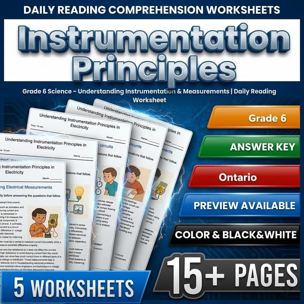 Grade 6 Science Full Year Bundle – Ontario Daily Reading Worksheets — included worksheet 44