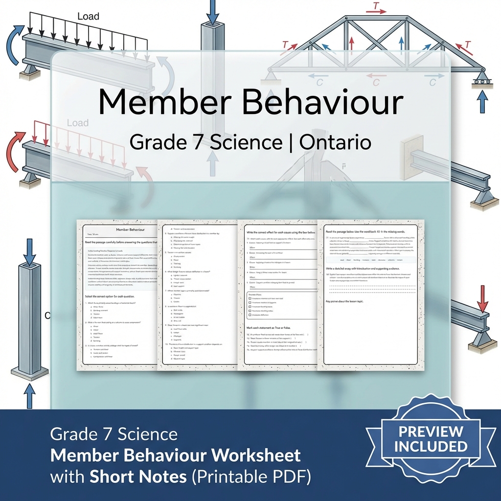 Grade 7 Science Full Year Bundle | Ecosystems & Heat Transfer — included worksheet 43