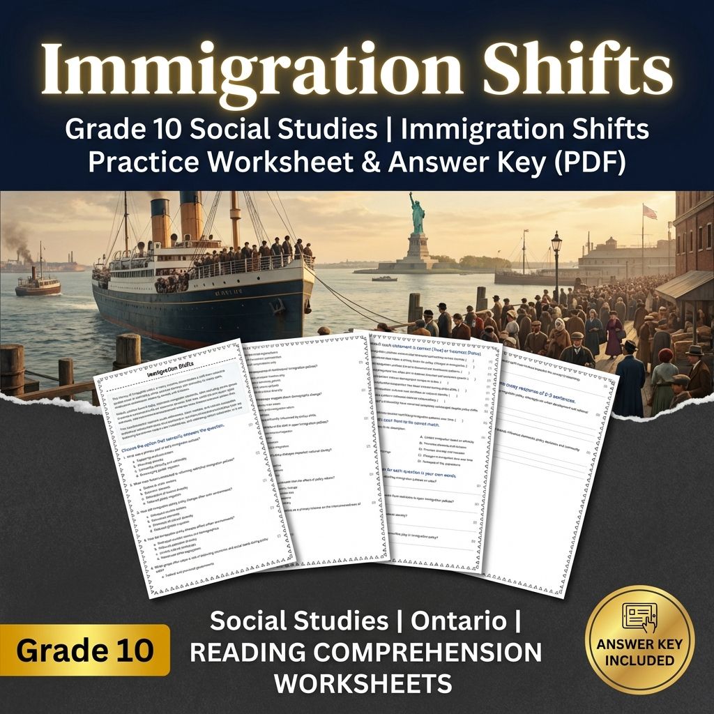 Grade 10 Social Studies | Immigration Shifts Practice Worksheet & Answer Key
