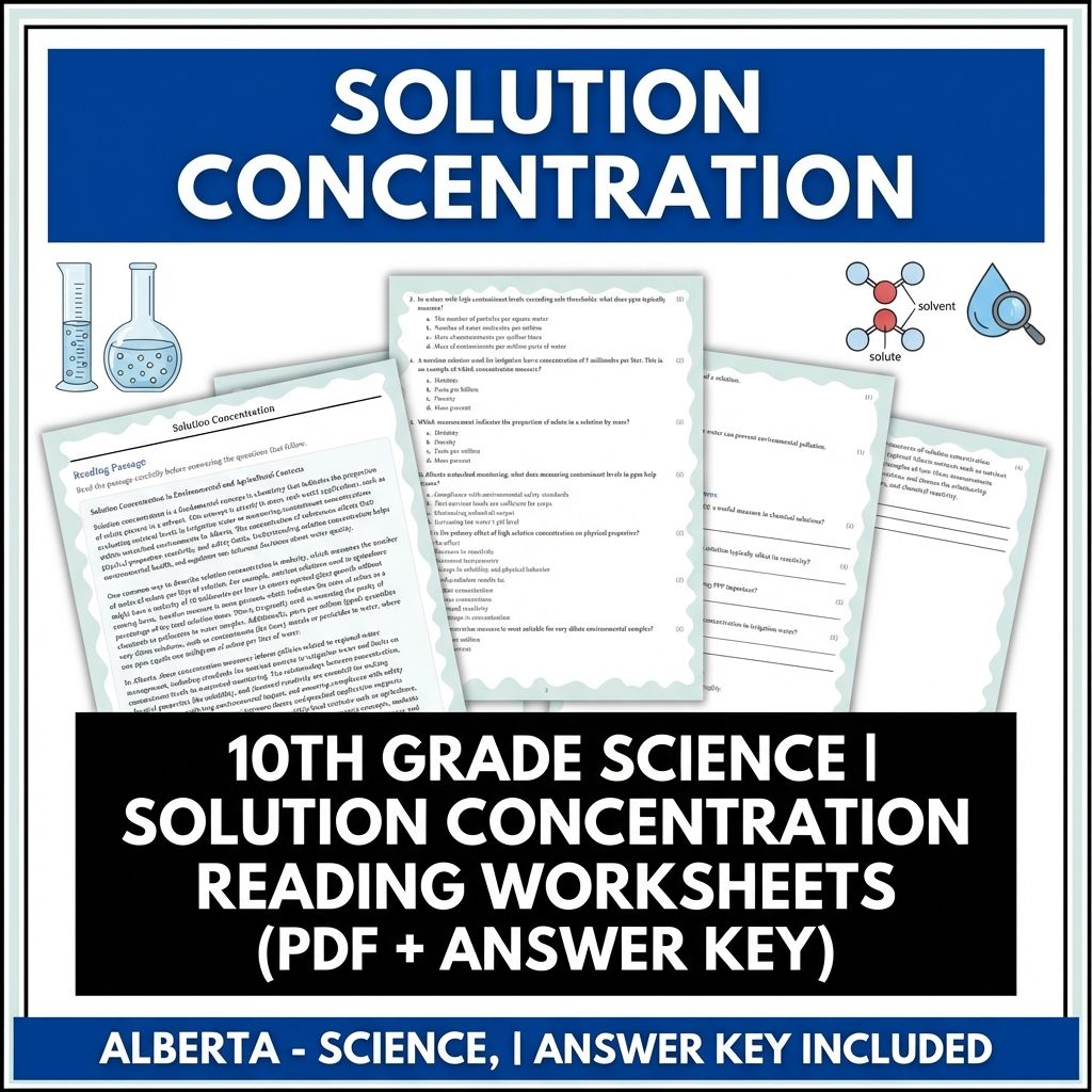 Grade 10 Science Worksheets Bundle | Physics, Earth, and Environmental Topics — included worksheet 49