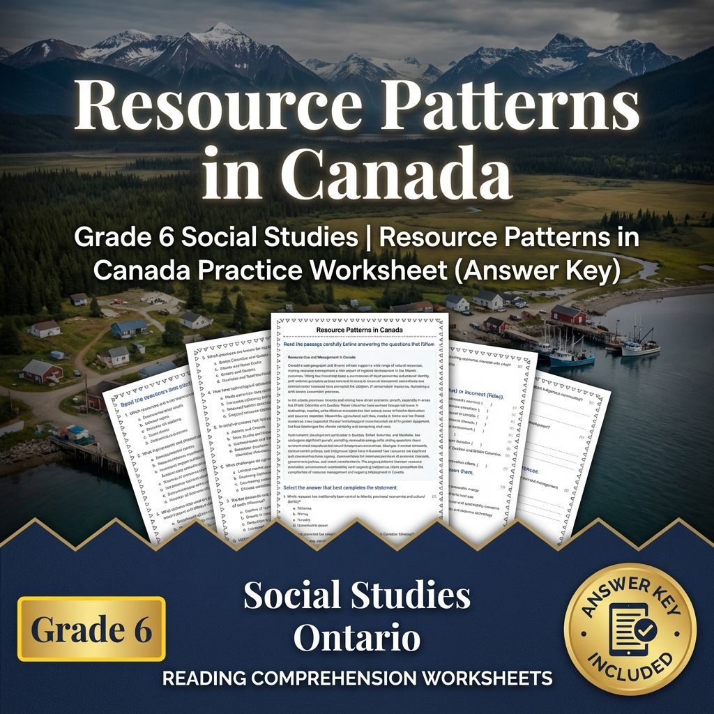 Grade 6 Social Studies Unit Bundle | Canadian Resources, Climate & Environment — included worksheet 10