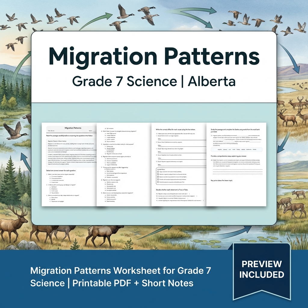 Grade 7 Science | Interactions & Ecosystems UNIT Bundle – Alberta Curriculum — included worksheet 15