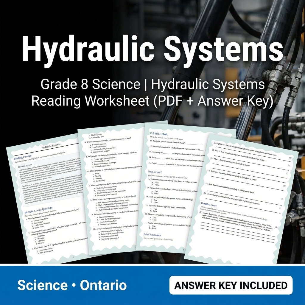 Grade 8 Science Worksheets Bundle | Biology, Physics & Earth Science Resources — included worksheet 45