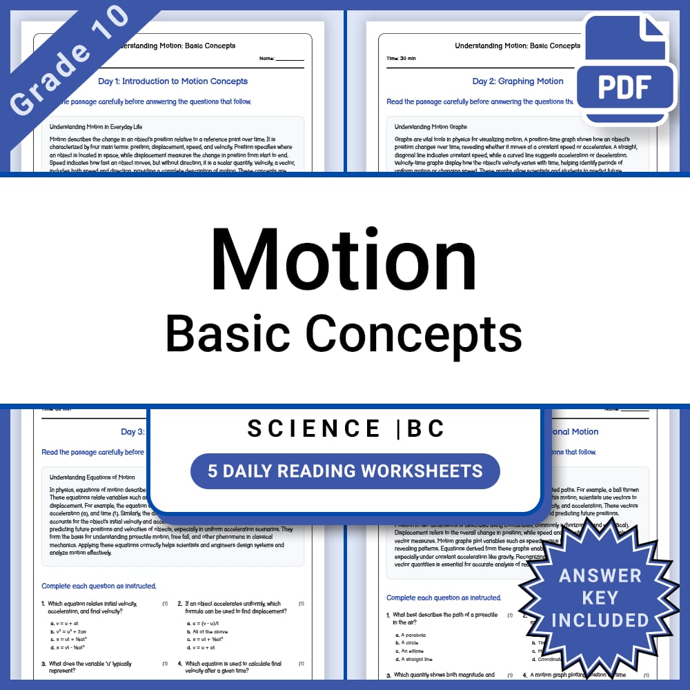 Grade 10 Science Full Year Curriculum Bundle | Physics, Genetics & Core Concepts — included worksheet 46