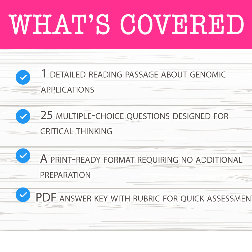 Grade 12 Science worksheet mcq paper worksheet — Grade 12 Science — Genomic Applications Worksheet MCQ Paper — page 2