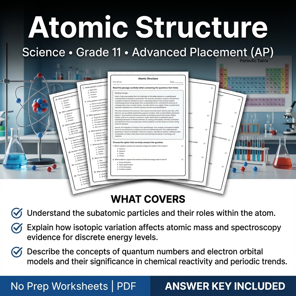 Grade 11 Science Worksheet Bundle | Earth's Systems, Chemistry & Physics — included worksheet 47