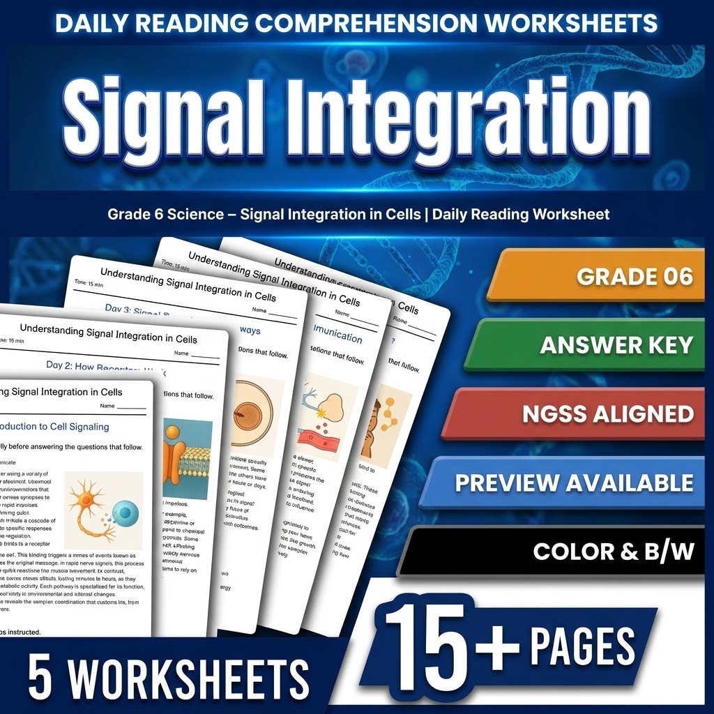 Grade 6 Science – Signal Integration in Cells | Daily Reading Worksheet