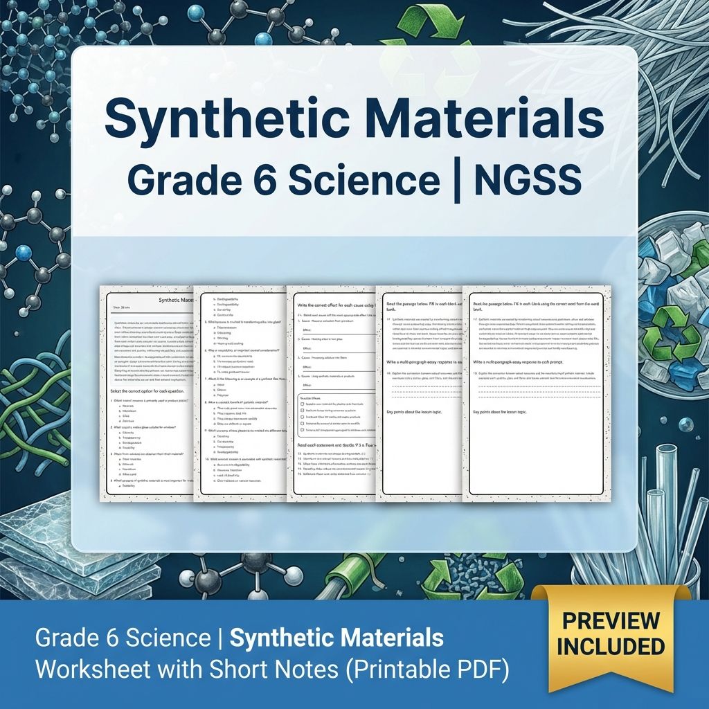 Grade 6 Science Worksheet Bundle | NGSS-Aligned Full Year Resource Pack — included worksheet 34