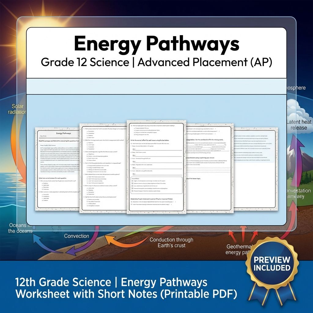 Grade 12 Science Unit Bundle: Earth Systems, Climate & Tectonics Worksheet Pack — included worksheet 7