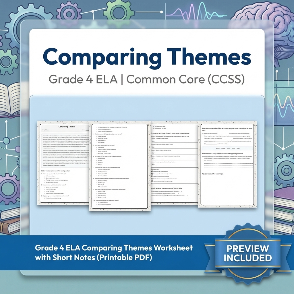 Grade 4 Text Evidence, Language & Writing ELA Full-Year Bundle: CCSS — included worksheet 32