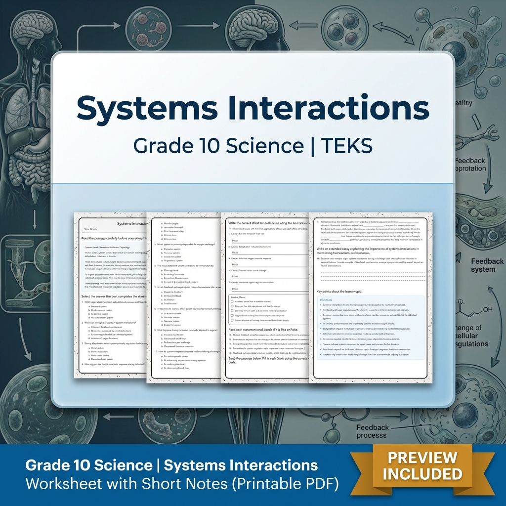 Grade 10 Science Worksheet Bundle – Genetics, Cell Biology & Ecology (PDF) — included worksheet 49