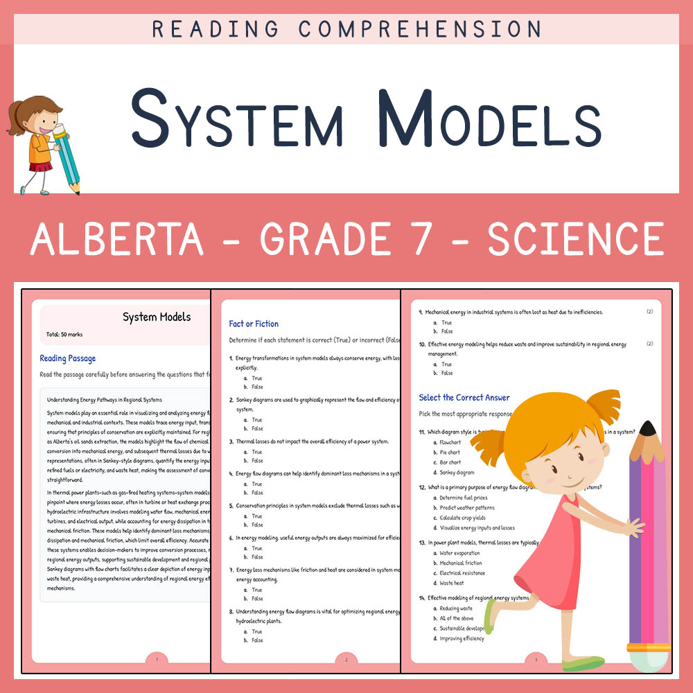 Grade 7 Science worksheet elena worksheet — Grade 7 Science | System Models Worksheet | Alberta Standards — page 1