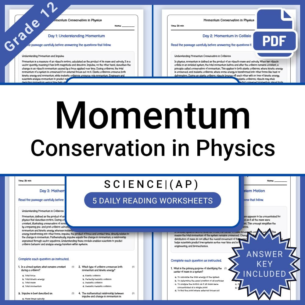 Grade 12 Physics Principles Lesson Bundle – AP Science Curriculum — included worksheet 10