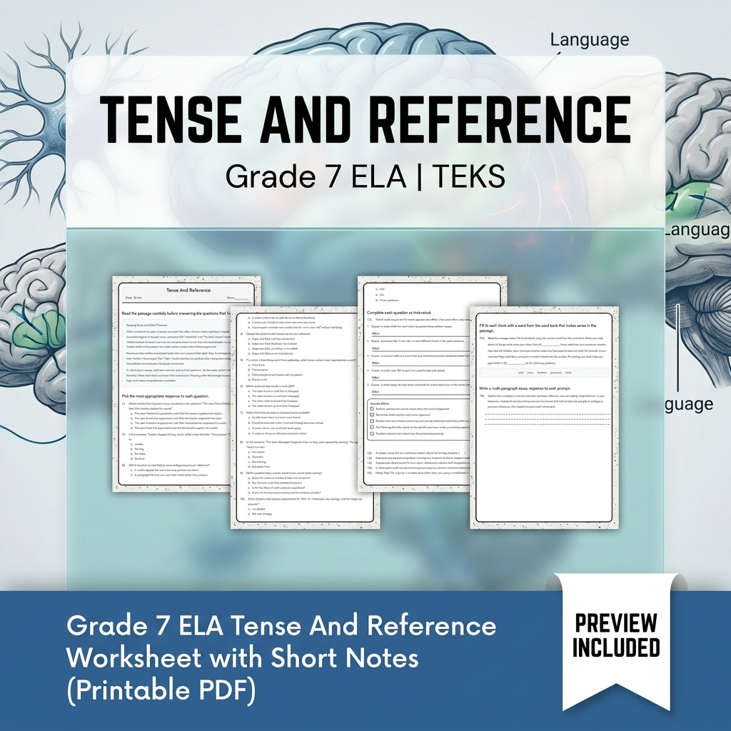 Grade 7 Evidence-Based Research Writing ELA full-year bundle TEKS — included worksheet 35