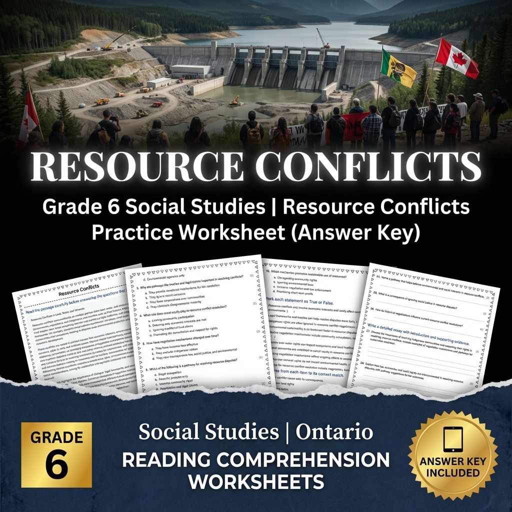 Grade 6 Social Studies Unit Bundle | Canadian Resources, Climate & Environment — included worksheet 11